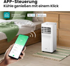 Breezy Cool Pro 2.6 Klimagerät, 9000 BTU, 2,6kW, Kühlen/Ventilieren/Entfeuchten, App, bis 88m³ (33m²), Abluftschlauch, Energie A