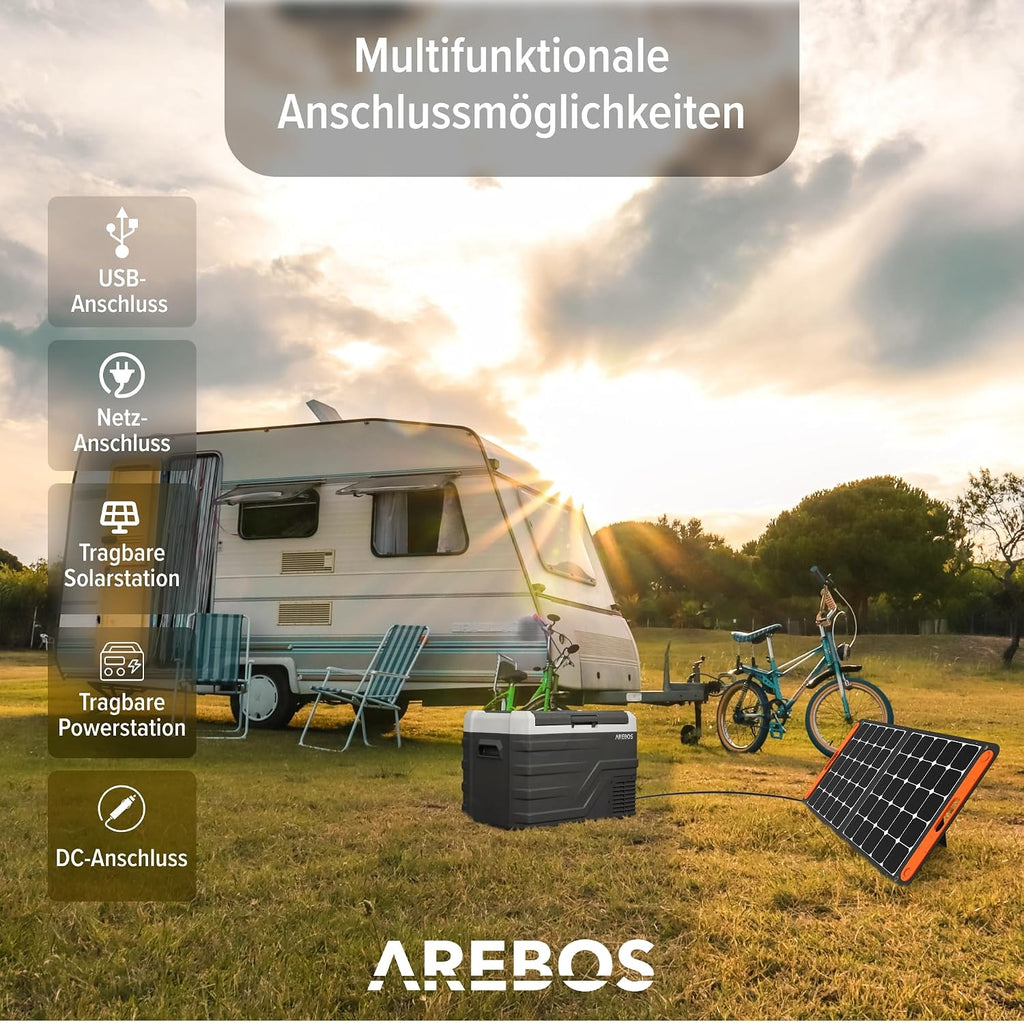 Kompressor Kühlbox 35 L Elektrische Gefrierbox APP Smart-Steuerung USB bis -20°C 12/24V 230V Auto LKW Camping Boot Wohnmobil