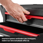 Leerer Werkstattwagen mit 6 Schubladen, Interlock-System, kugelgelagerten Führungsschienen, 135 kg Tragfähigkeit, Feststellrollen