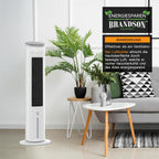 Turmventilator mit Wasserkühlung, 5-in-1: Verdunstungskühler, Luftkühler, mobile Klimaanlage ohne Abluftschlauch, Preisträger 2026, leise, weiß