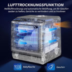 Mini Tischgeschirrspüler, 5+1 Programme, 5L Tank, 2-Wege-Wasser, Touch + LED, für Hausküche/Wohnung/Schlafsaal (Weiß/Schwarz)