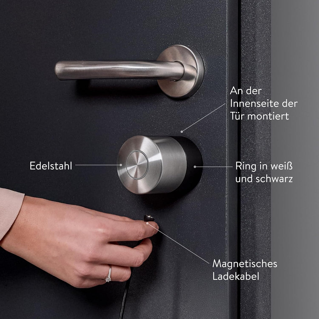 Smart Lock Pro mit Bluetooth, WLAN & Matter, mühelose Smart Home Integration, Fernsperrfunktion, einfache Nachrüstung ohne Zylindertausch