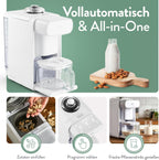 Pflanzenmilchbereiter Mila 1L, 6 Programme, Auto-Reinigung, LED-Touch-Display mit Timer, für Nussmilch/Sojamilch/Haferdrinks, inkl. Sieb & Rezeptbuch
