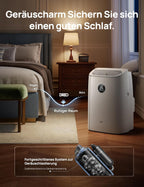 Mobiles Klimagerät 7.500 BTU, 3-in-1 (Kühlen/Vent./Entf.), App + Sprachst., drainagefrei, Fenster-Set, 2,5 L/h, für Schlafz./Büro, AC318S