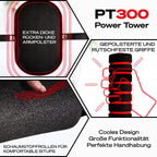 Power Tower + Dip Station für Zuhause, Klimmzugstange, Liegestützgriffe, 4 TRX-Ösen, höhenverstellb. Dip Barren, Calisthenics-Kraftstation