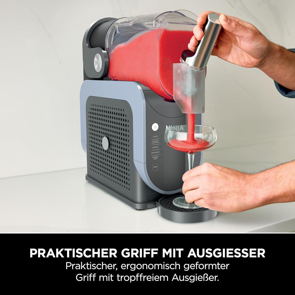 SLUSHi Maschine für Slush, Eis-Cocktails, Frappé, Milchshakes & gefrorenen Saft - WhisperChill-Technologie - 1,9 L - Blau/Grau FS301EU