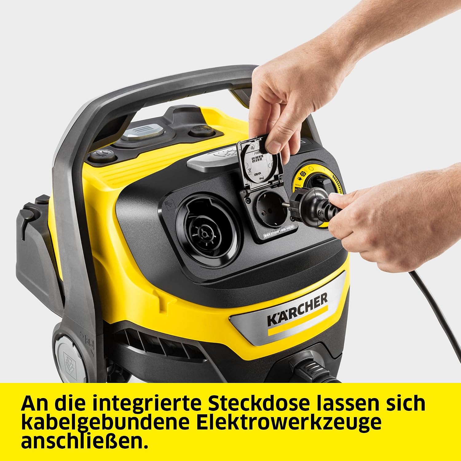 WD 7 Control P S 30/6/35/T Nass-/Trockensauger, FILT!elligence, Fernbedienung, Steckdose, Blasfunktion, 1400W, 30l Edelstahl