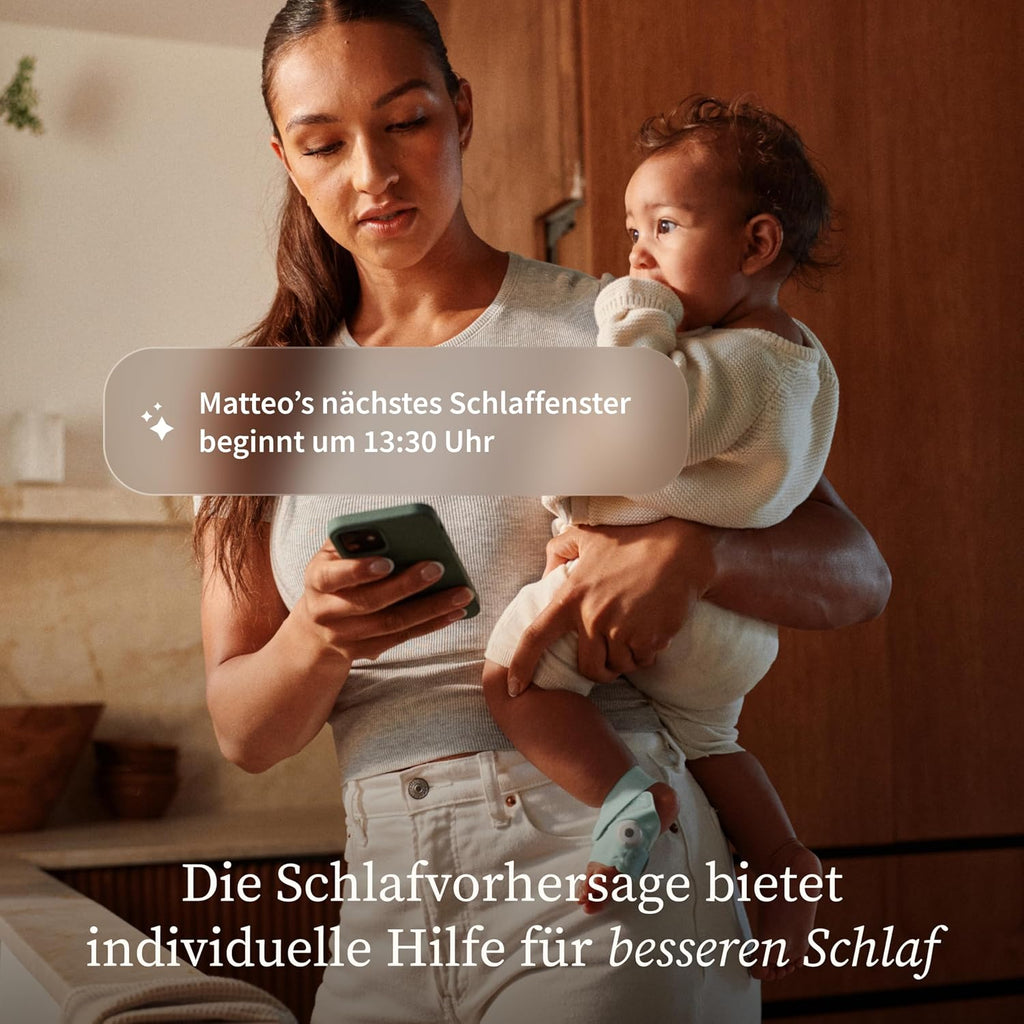 Dream Sock – Smarte Babyüberwachung mit App | Sensorbasiertes Babyphone-System mit Schlaftracking & Benachrichtigungen | 0–18 Monate | Mint