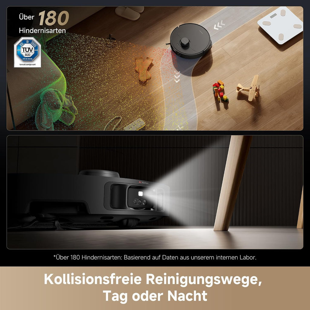 Saugroboter L40s Pro Ultra, selbstreinig. Wischmopps, 19.000 Pa, 100% Detangling DuoBrush, ausfahrb. Wischmopps, Hindernisvermeidung