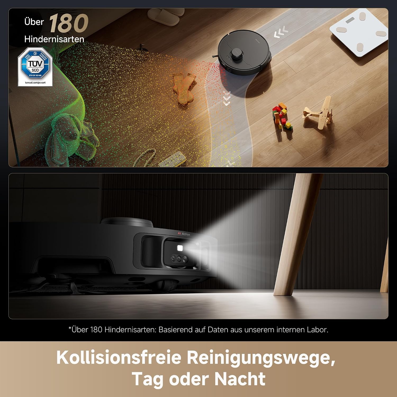 Saugroboter L40s Pro Ultra, selbstreinig. Wischmopps, 19.000 Pa, 100% Detangling DuoBrush, ausfahrb. Wischmopps, Hindernisvermeidung