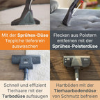 Aqua+ PET & Family – 1700W starker Nass- und Trockensauger für Tierhaare mit Wischfunktion und Polsterreinigung für Teppich, Sofa, Polster & Matratze