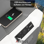 Kompressor Kühlbox 35 L Elektrische Gefrierbox APP Smart-Steuerung USB bis -20°C 12/24V 230V Auto LKW Camping Boot Wohnmobil