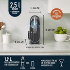 SLUSHi Maschine für Slush, Eis-Cocktails, Frappé, Milchshakes & gefrorenen Saft - WhisperChill-Technologie - 1,9 L - Blau/Grau FS301EU
