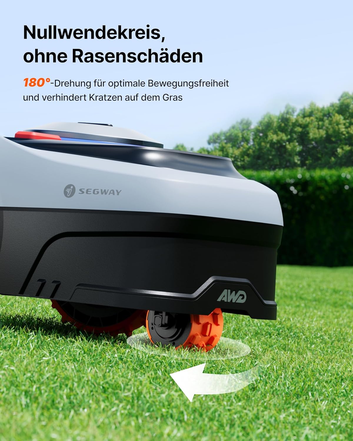 Navimow i205 AWD Mähroboter, ohne Begrenzungskabel, Garage S, für 500 m², Allradantrieb 45% Steigung, NRTK+Vision, keine RTK-Antenne