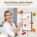 15.6 Zoll Digitaler Wandkalender, FHD 1920x1080 Touchscreen, 32GB Speicher, Familienplaner mit Wandhalterung, Schwarz
