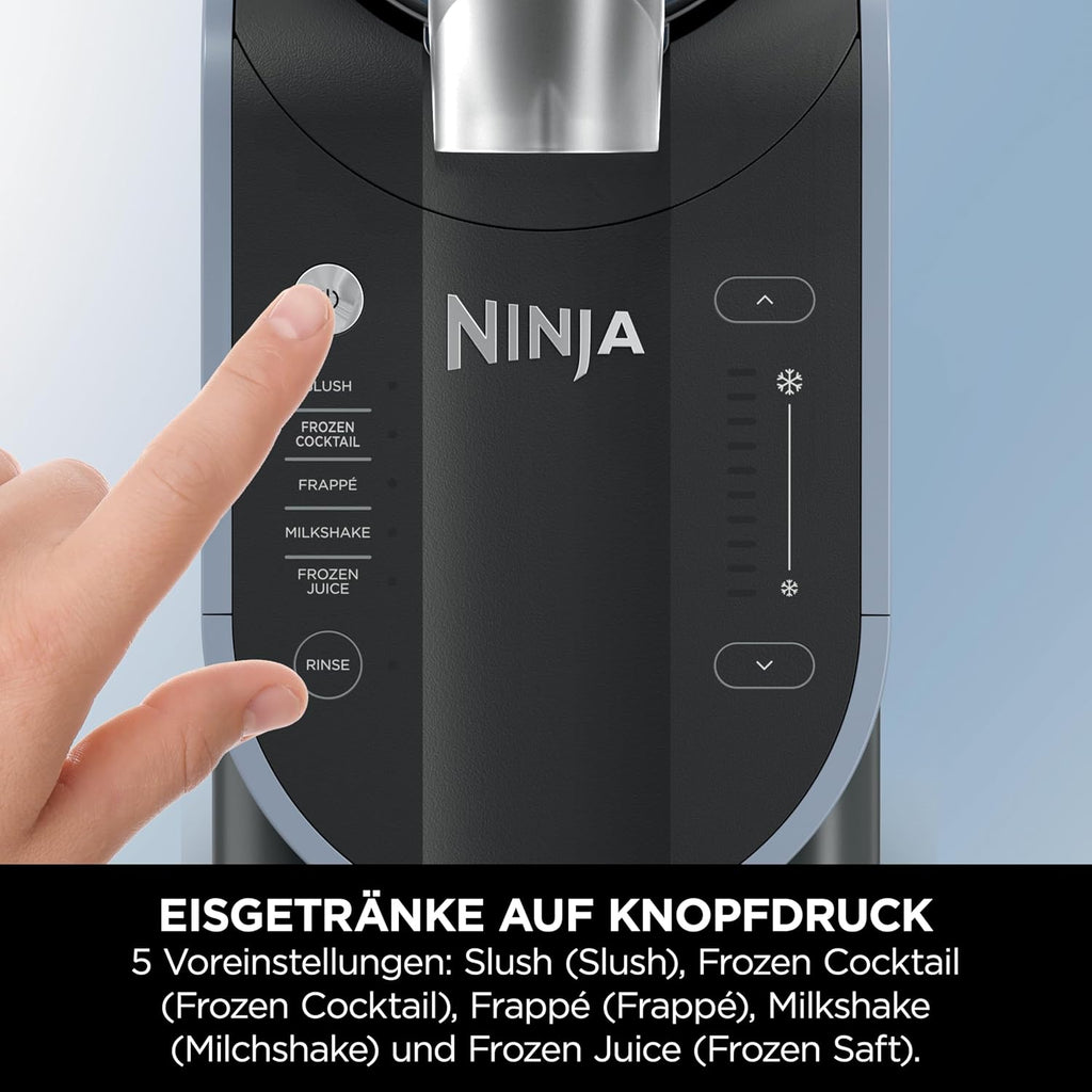 SLUSHi Maschine für Slush, Eis-Cocktails, Frappé, Milchshakes & gefrorenen Saft - WhisperChill-Technologie - 1,9 L - Blau/Grau FS301EU
