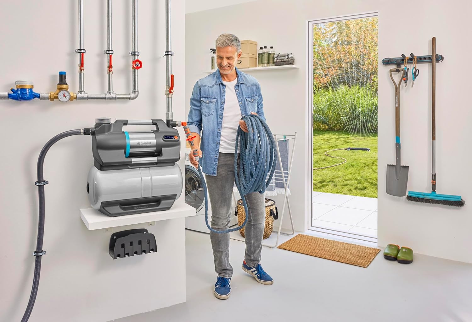 Hauswasserwerk 6300 SilentComfort, 25L Speicher, Filter, 6300 L/h, Trockenlaufsicherung, leise, Bluetooth-App, (9068-20)