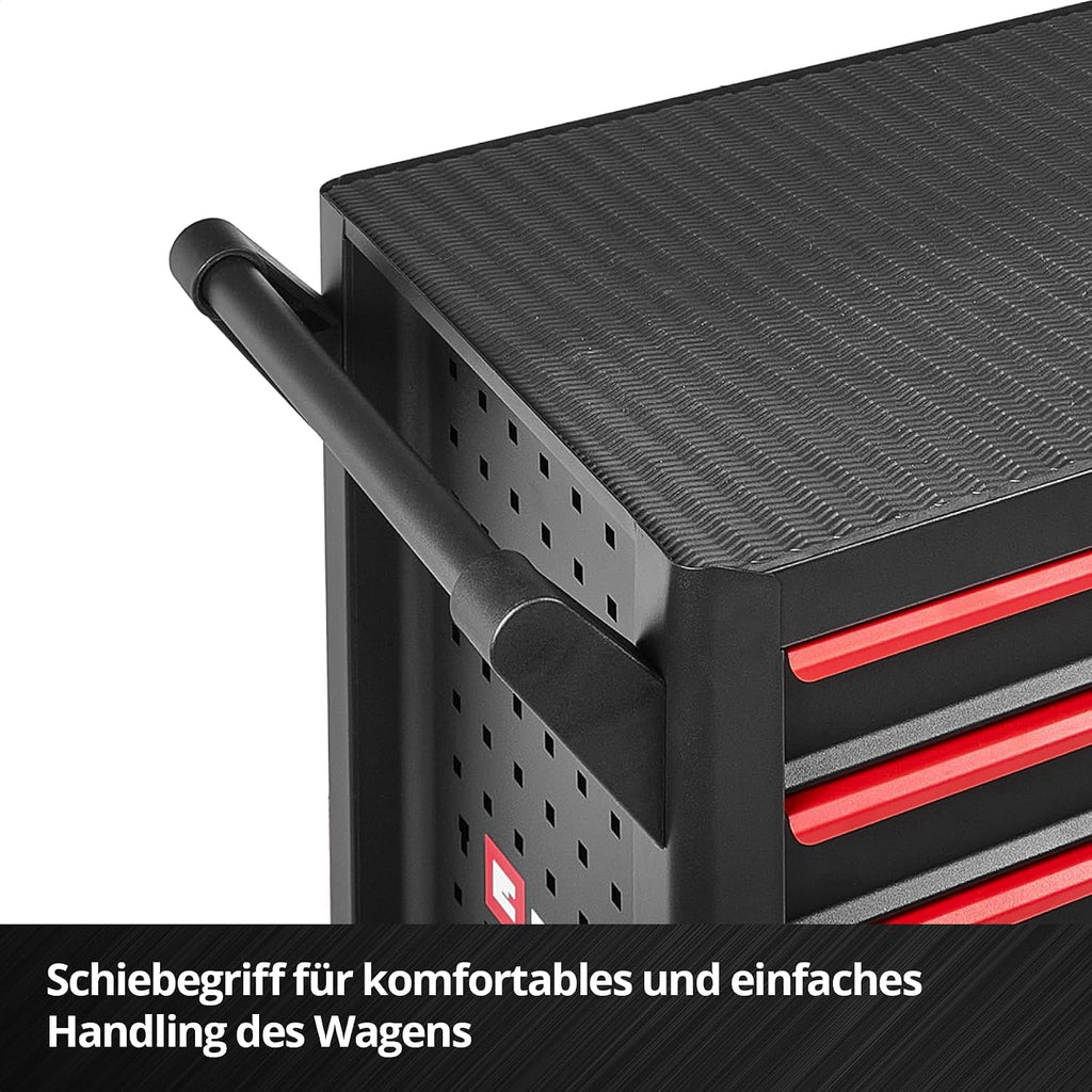 Leerer Werkstattwagen mit 6 Schubladen, Interlock-System, kugelgelagerten Führungsschienen, 135 kg Tragfähigkeit, Feststellrollen