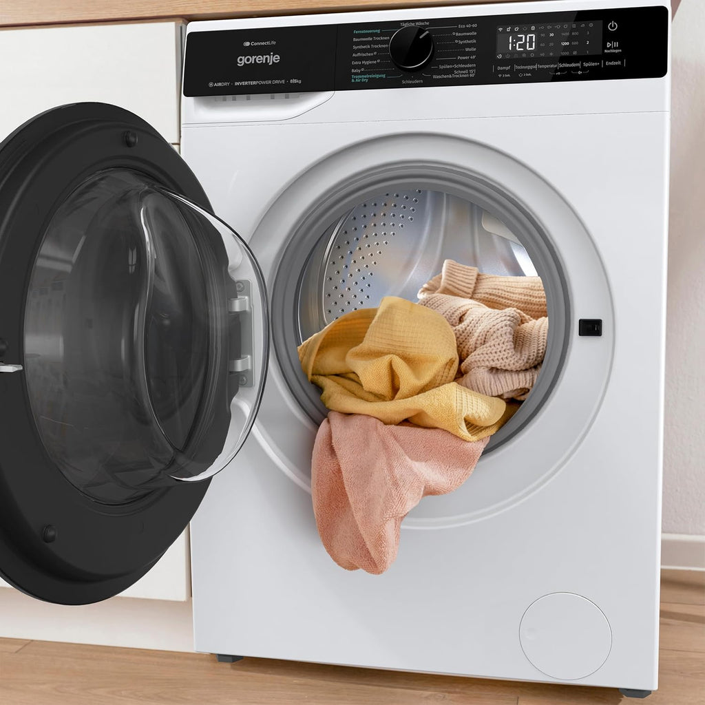 WD2PA854ADW Waschtrockner, 16 Programme, 8kg Waschen, 5kg Trocknen, 1400 U/min, AirDry, SterilTub, AllergySteam, PowerJetwash, StopAddGo, A-30%