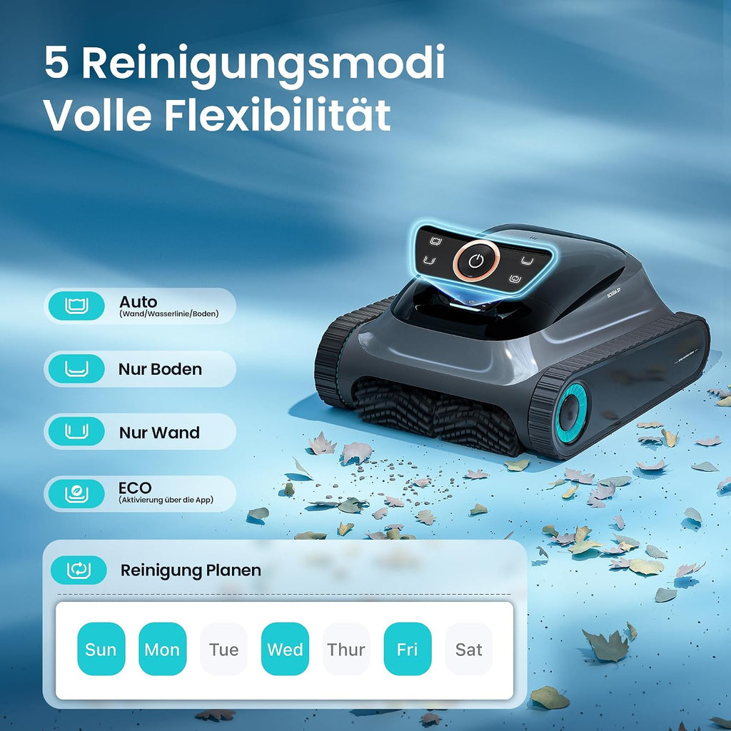 Scuba S1 Poolroboter (2026), Boden/Wand, Wasserlinie, Doppelfiltration, 270 Min., intelligente Navi, App + OTA, für Einbau-/Aufstellpools