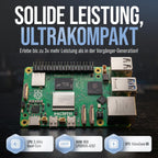 Raspberry Pi 5 8GB 128GB Starter Set mit 27W Netzteil, Lüfter-Gehäuse & 4K Micro HDMI Kabel - Ideal für Smart Home, Retro Gaming & Home Assistant