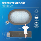 Lay-Z-Spa Mauritius XXL-Whirlpool für 7 Personen, 270x180x71 cm, 180 AirJet-Düsen, Heizung bis 40°C, App-Steuerung, Holz-Optik Basaltgrau, 1.370 L