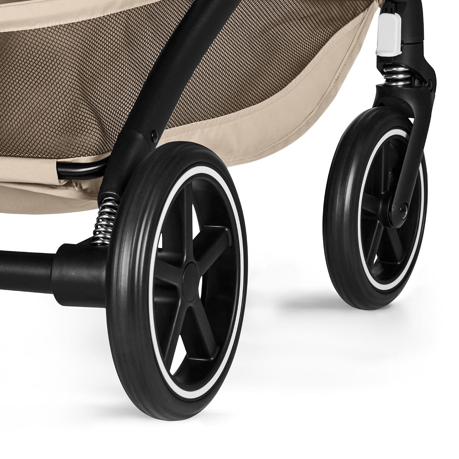 Gold Kinderwagen BEEZY mit Ergonomischer Liegeposition, Ab Geburt bis 4 Jahre (max. 22 kg), Kompakt faltbar, Einhand-Gurtsystem, Magic Black