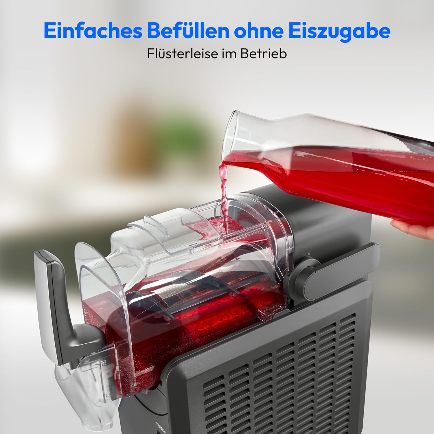 Slush-Maschine, 2,6 L Eis-Kapazität, 1,9 L Behälter, 5 Modi, 30-60 Min., Kompressor, Slush-Eisbereiter, MD12090