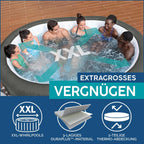 Lay-Z-Spa Mauritius XXL-Whirlpool für 7 Personen, 270x180x71 cm, 180 AirJet-Düsen, Heizung bis 40°C, App-Steuerung, Holz-Optik Basaltgrau, 1.370 L