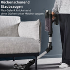 X-Force Flex 13.60 Kabelloser Akku-Staubsauger Allergiker-Modell, 150 Air Watt, 60 Min Laufzeit, Flex-Gelenk, Tiefe Reinigung, Made in France