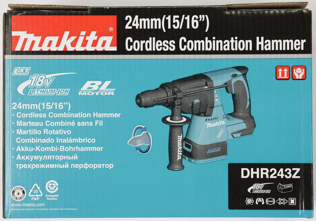 DHR243Z Akku-Kombihammer 18V (ohne Akku, ohne Ladegerät, ohne Staubabsaugung)