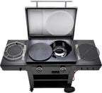 Griddle-Gasgrill Plancha Versa-Tile - 3-in-1 System: Griddle, Grill & Pizzaofen, 2-Zonen