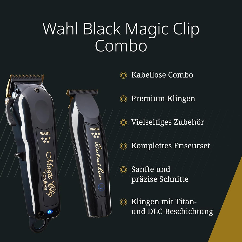 Kabellose Barber Combo mit Magic Clip & Detailer Li - Titan-Klingen - 100 Minuten Laufzeit