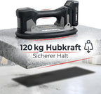 Brushless-Akku-Saugheber 120kg, Markenakku-kompatibel, Auto-Nachsaugung, Display, für Glas/Stein/Fliesen, ohne Akku (GPB-MA)