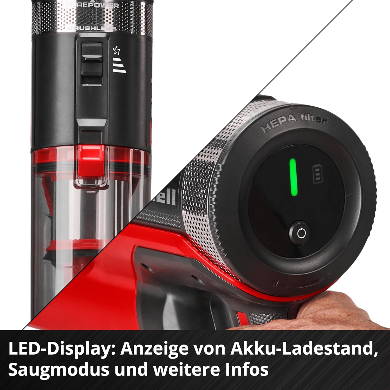 Akku-Stielstaubsauger TE-SV 18/270 Li B PXC - 18V Brushless, 270 mbar, beutellos, 3 Leistungsmodi, 3-Fach Filtersystem, inkl. Akku und Zubehör
