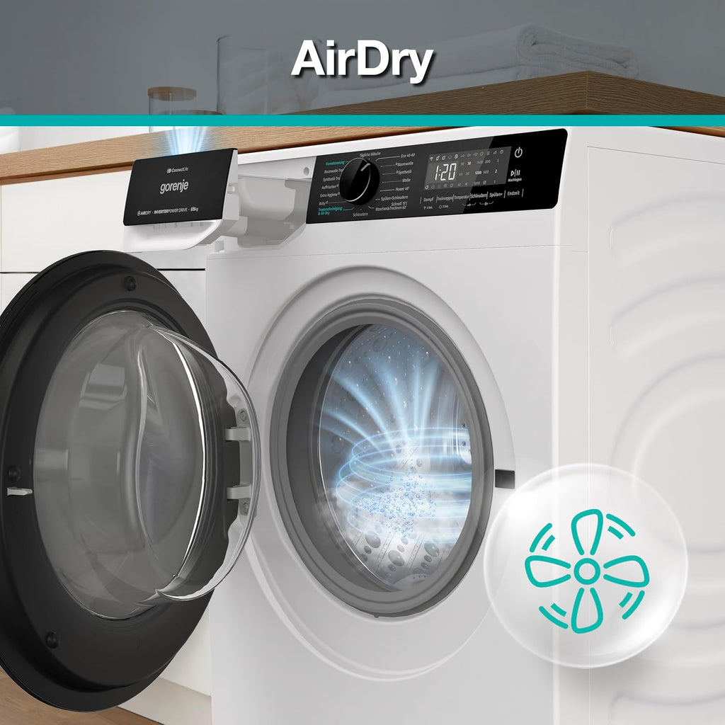 WD2PA854ADW Waschtrockner, 16 Programme, 8kg Waschen, 5kg Trocknen, 1400 U/min, AirDry, SterilTub, AllergySteam, PowerJetwash, StopAddGo, A-30%