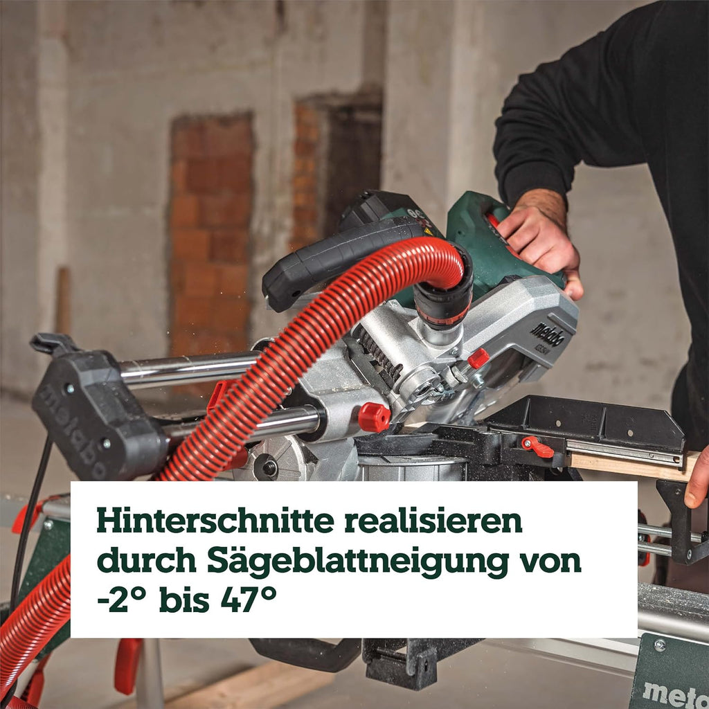 Kapp- und Gehrungssäge KGS 254 M – Precision Cut Line, 254 mm Sägeblatt, Zugfunktion, 2 m Kabellänge
