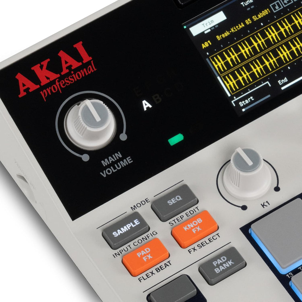 MPC Sample - Standalone Portable Sampler, Sequenzer und Effektprozessor mit Akku, USB-C, integriertem Lautsprecher und Mikrofon