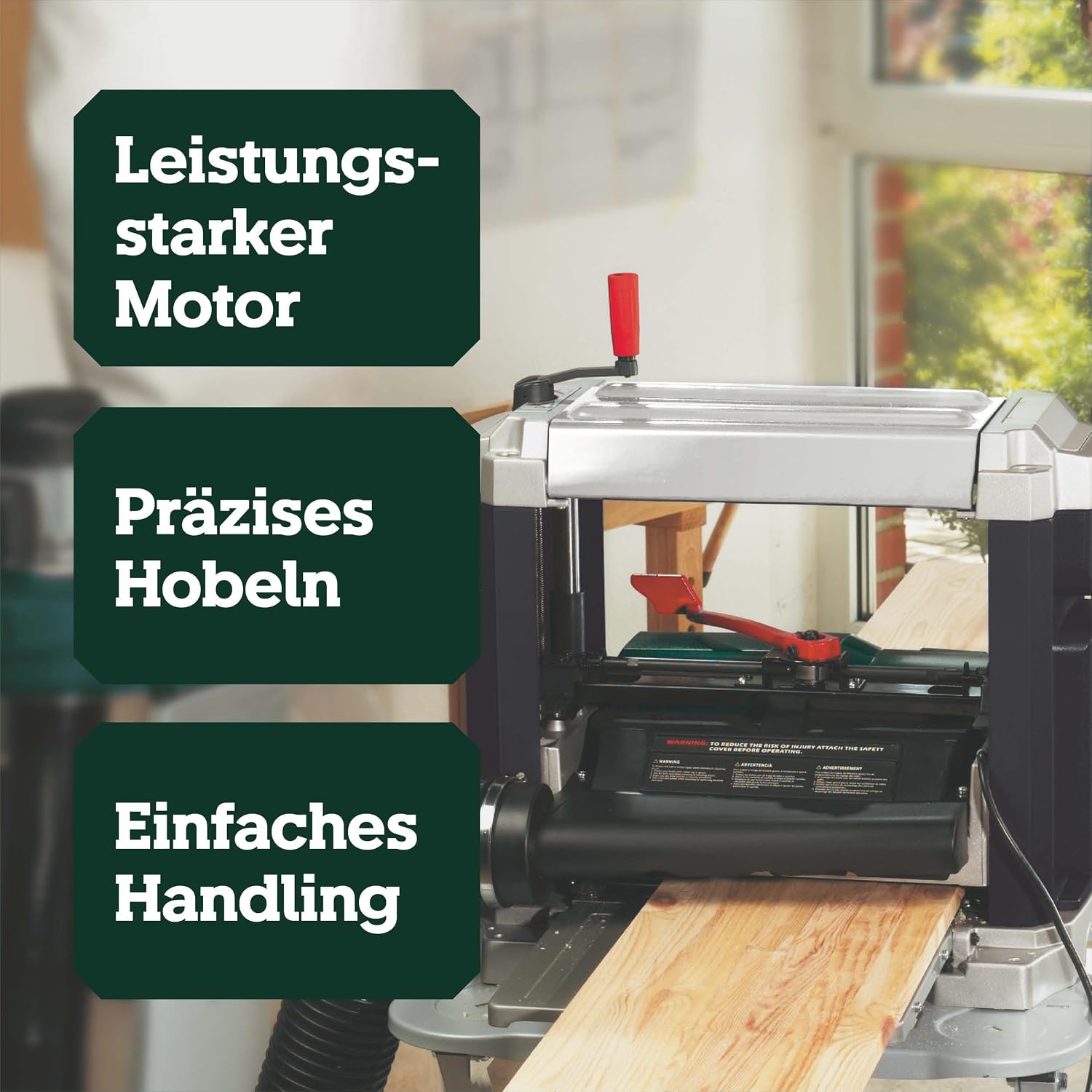 Dickenhobel DH 330 – 0200033000 – Hobelmaschine mit starkem Motor und stabilem Getriebe – Nennaufnahmeleistung: 1800 W