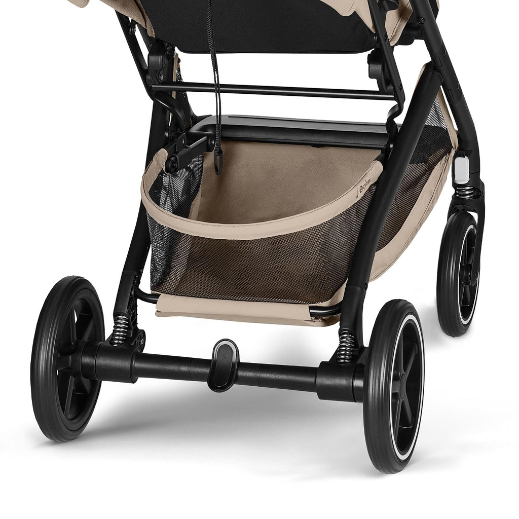 Gold Kinderwagen BEEZY mit Ergonomischer Liegeposition, Ab Geburt bis 4 Jahre (max. 22 kg), Kompakt faltbar, Einhand-Gurtsystem, Magic Black