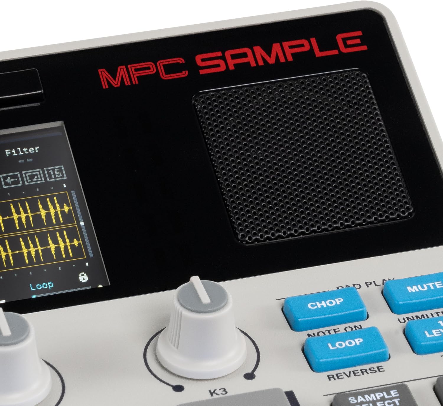 MPC Sample - Standalone Portable Sampler, Sequenzer und Effektprozessor mit Akku, USB-C, integriertem Lautsprecher und Mikrofon