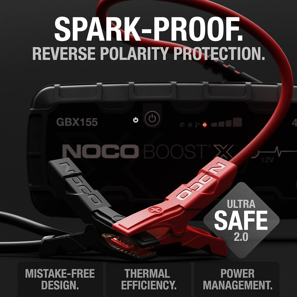 Boost X GBX155 4250A UltraSafe Starthilfe-Powerbank, 12V, inkl. Starterkabel, Booster für Benziner bis 10L & Diesel bis 8L
