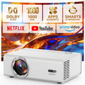 4K Smart Beamer mit WLAN, Bluetooth, Autofokus, 6D Keystone, HDR10+, kompatibel mit Dolby Audio, ideal für Heimkino & Garten, Streaming ohne TV-Stick