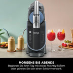 SLUSHi Maschine für Slush, Eis-Cocktails, Frappé, Milchshakes & gefrorenen Saft - WhisperChill-Technologie - 1,9 L - Blau/Grau FS301EU