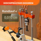 Tragbare Bohrführung, Linearkugellager-Führungsstangen, 1/2" Spannzange, Bohrpressenadapter Handbohrmaschine, 0-60° einstellbar, Mehrwinkelbohrführung