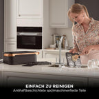FlexDrawer Dual-Zone Heißluftfritteuse, 10,4L, herausnehmb. Trenner, Antihaft, spülmaschinenfest, 7-in-1, schwarz/kupfer, AF500EUCP