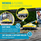 Akku-Kehrmaschine EasySweep 18V inkl. 18V Akku, 40 cm Arbeitsbreite, 4,5 L Behälter - für Indoor & Outdoor, Einfahrt, Gehweg, Terrasse, Garage & Laub