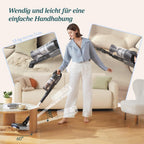 Kabelloser Staubsauger, 100㎡ Laufzeit, 99,99% HEPA-Filter, Selbststehend, Anti Tangle, für Tierhaare/Teppich/Hartböden/Auto - LVAC-200 MAX