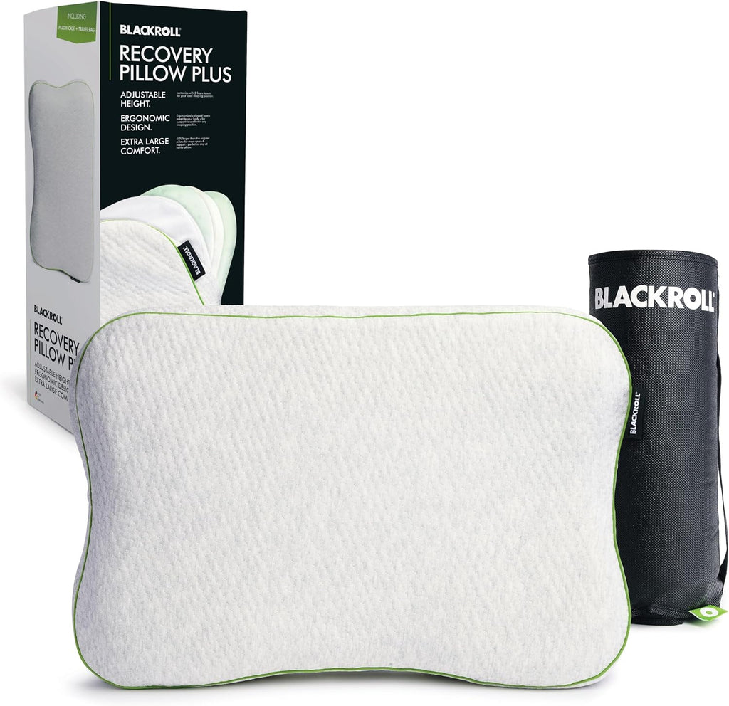 Recovery Pillow Plus (60x40 cm) – höhenverstellb. Nackenkissen, Memory Foam (6–13 cm), für Seiten-/Rücken-/Bauchschläfer, Made in Germany