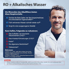 RCC7AK 6-stufiges Umkehrosmose-Wasserfiltersystem, 75GPD, mit alkalischem Mineralienfilter, Untertisch-Anlage für Trinkwasser